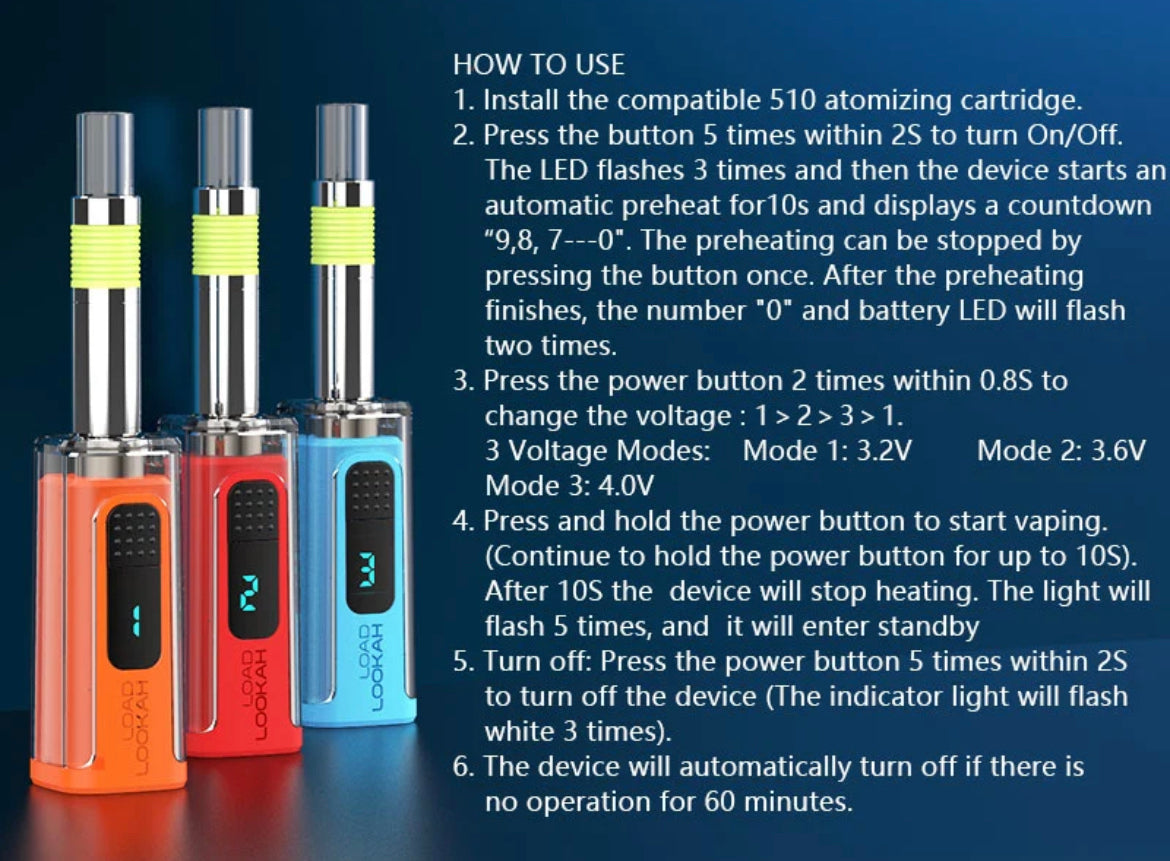 Lookah LOAD 510 Vape Pen Battery